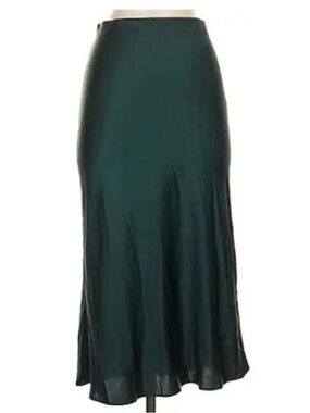 Madewell Green Satin Skirt size 00
